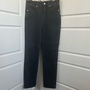 Madewell Stovepipe Cropped Jeans in Faded Black NWT Size 26